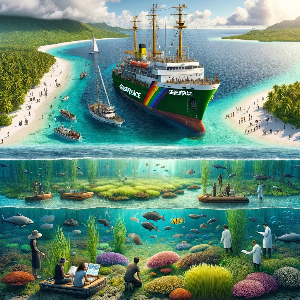 Seychelles&nbsp;: Greenpeace s&rsquo;associe à l&rsquo;Université des Seychelles pour la recherche sur les herbiers marins à bord du Rainbow&nbsp;Warrior